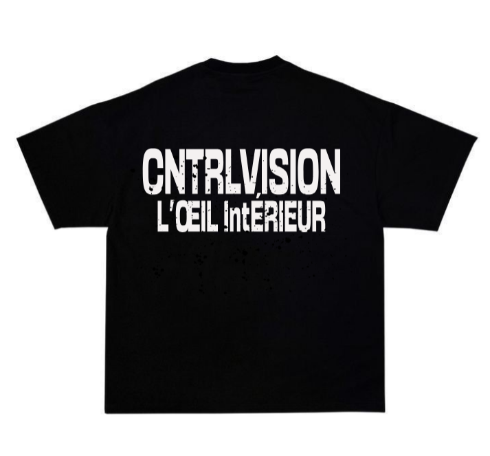 CNTRLVISION Plain Black Tee